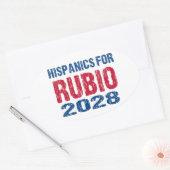 Hispanics for Rubio 2028 Ovaler Aufkleber (Umschlag)