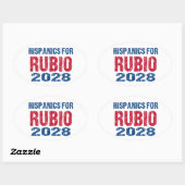 Hispanics for Rubio 2028 Ovaler Aufkleber (Blatt)