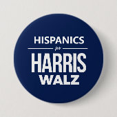 Hispanics für Harris Walz Button (Vorderseite)