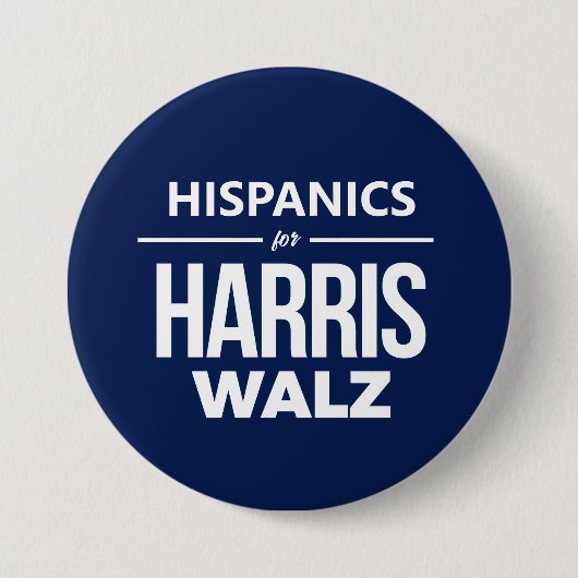 Hispanics für Harris Walz Button (Vorderseite)