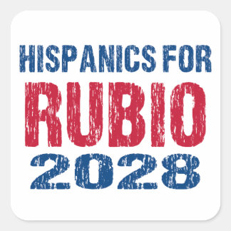 Hispanics für Rubio 2028 Quadratischer Aufkleber