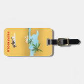 Hispaniola Karte illustriert drucken. Gepäckanhänger (Vorderseite horizontal)