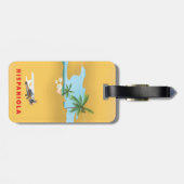 Hispaniola Karte illustriert drucken. Gepäckanhänger (Rückseite horizontal)