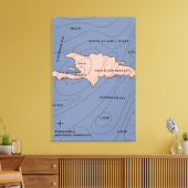 Hispaniola Weather map Leinwanddruck (Insitu (Wohnzimmer))