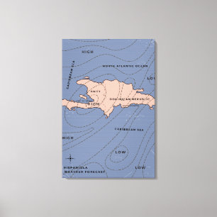 Hispaniola Weather map Leinwanddruck