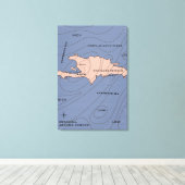 Hispaniola Weather map Leinwanddruck (Insitu (Holzboden))