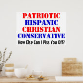 Hispanisch konservativ! poster (Küche)
