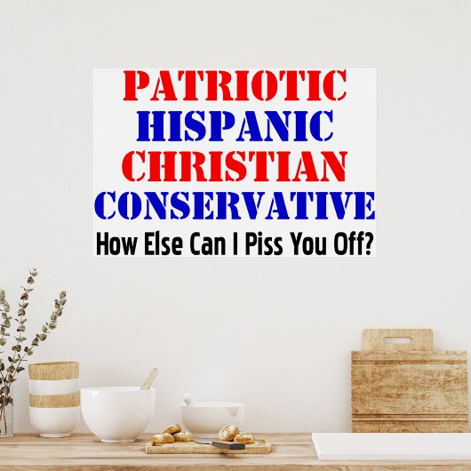 Hispanisch konservativ! poster (Küche)