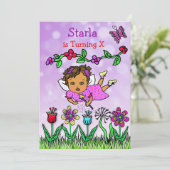 Hispanisch oder afroamerikanische Märchen zum Gebu Einladung (Stehend Vorderseite)