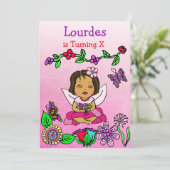 Hispanisch oder afroamerikanische Märchen zum Gebu Einladung (Stehend Vorderseite)