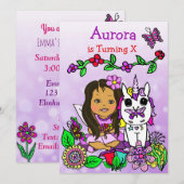 Hispanisch oder afroamerikanische Märchen zum Gebu Einladung (Vorne/Hinten)