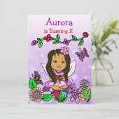 Hispanisch oder afroamerikanische Märchen zum Gebu Einladung (Stehend Vorderseite)