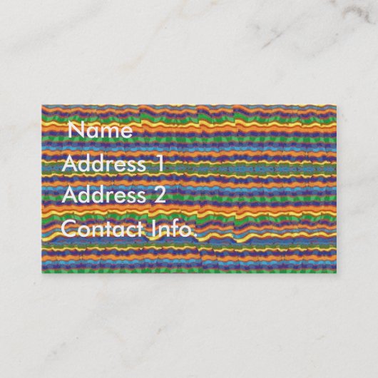 Hispanische Entwurfs-Visitenkarte Visitenkarte (Vorderseite)