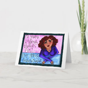 Hispanische Latina Girl Ermutigung Inspiration Karte