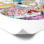 Hispanische Volkskunst Baby armadillo Poster (Ecke)