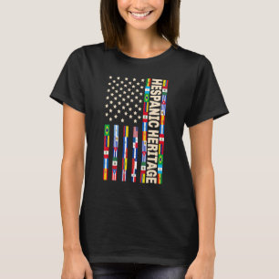 Hispanischer Kulturerbe Monat Latino Alle Länder F T-Shirt