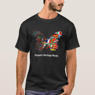 Hispanischer Kulturerbe Monat Latino Alle Länder F T-Shirt