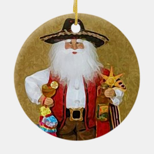 Hispanischer mexikanischer südwestlicher Texan Keramikornament (Hinten)