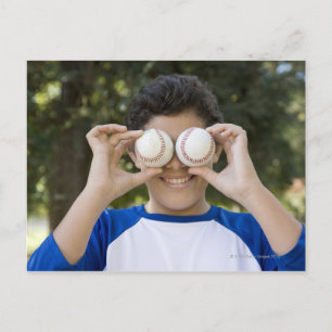 Hispanischer Teenagerjunge mit Augen Postkarte