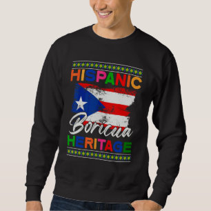 Hispanisches Boricua-Erbe Boricua-Flagge Männer Fr Sweatshirt