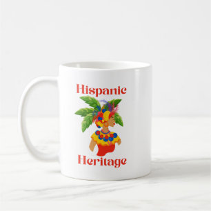 Hispanisches Erbe Hispanische Frau Kaffeetasse