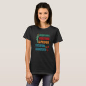 Hispanisches Erbe & stolzer Systemadministrator T-Shirt (Vorne ganz)