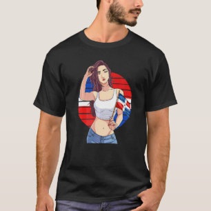 Hispanisches Mädchen Dominicana Stolz Dominikanisc T-Shirt