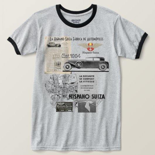 Hispano Suiza Cars T-Shirt (Design vorne)