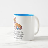 Hispter Corgi-Tasse Zweifarbige Tasse (VorderseiteRechts)