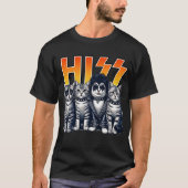 Hiss Cats Rock Kittens Rocking Music Cat Liebhaber T-Shirt (Vorderseite)
