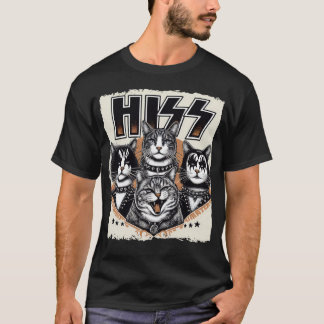 Hiss Cats Rock Kittens Rocking Music Cat Liebhaber T-Shirt