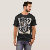 Hiss Cats Rock Kittens Rocking Music Cat Liebhaber T-Shirt (Vorne ganz)