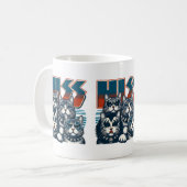 HISS Funny Cat Band Parody Cat Lovers & Pet Besitz Kaffeetasse (Vorderseite Links)