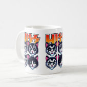 HISS Funny Cat Band Parody Cat Lovers & Pet Besitz Kaffeetasse (Vorderseite Links)