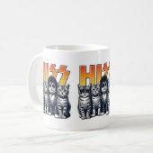 HISS Funny Cat Band Parody Cat Lovers & Pet Besitz Kaffeetasse (Vorderseite Links)