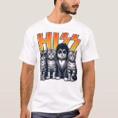 Hiss Funny Cat T-Shirt (Vorderseite)