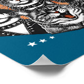 Hiss Funny Cats Kittens Rock Rockin Funny Cat  Poster (Ecke)