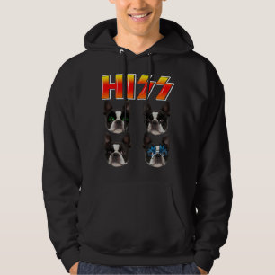 Hiss Funny Niedlich Boston Terrier Dog Lover Hoodie