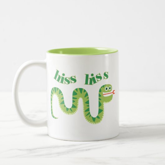 Hiss Hiss Snake Zweifarbige Tasse (Links)