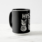 HISS (KISS) Katzenrücklauf Tasse (Vorderseite Links)