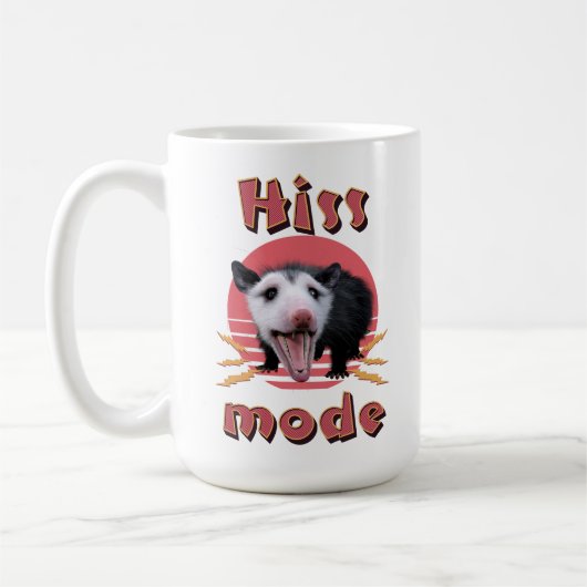 Hiss Mode Funny Opossum Hissing Kaffeetasse (Links)