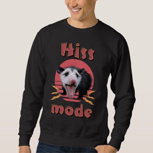Hiss Mode Funny Opossum Hissing Sweatshirt (Vorderseite)