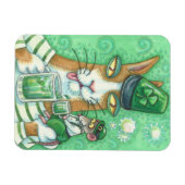 Hiss N' Fitz Cat and Rat ST. PATRICK'S DAY MAGNET (Horizontal)
