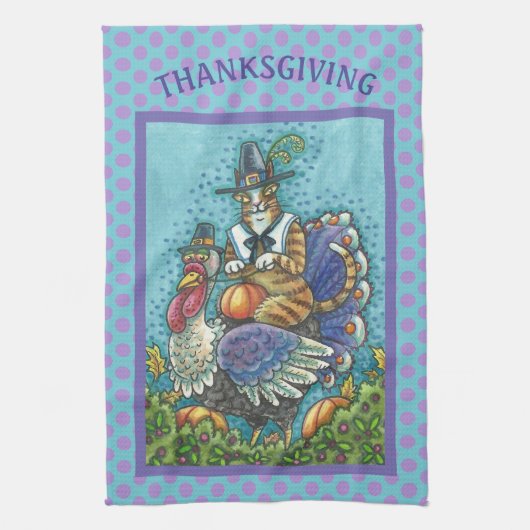 HISS N' FITZ CAT, ERNTEDANK KÜCHE TOWEL GESCHIRRTUCH (Vertikal)