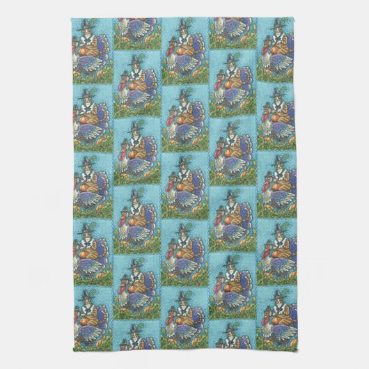 HISS N FITZ CAT, ERNTEDANK TÜRKEI KÜCHE TOWEL GESCHIRRTUCH (Vertikal)