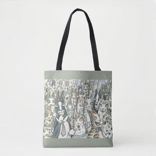 Hiss N' Fitz CAT PARTY TOTE BAG Tasche (Vorderseite)