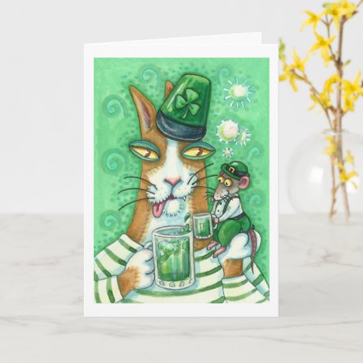 HISS N' FITZ CAT & RAT, KÜCHER ZU GRÜNEN BIENFUNNY KARTE (Gelbe Blume)