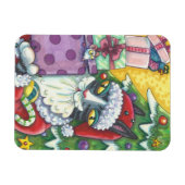 Hiss N' Fitz CAT SANTA CHRISTMAS MAGNET (Horizontal)