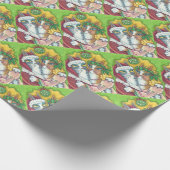 Hiss N' Fitz CAT SANTA CHRISTMAS WRAPPING PAPIER Geschenkpapier (Ecke)