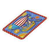 HISS N' FITZ CATS 4TH JULY ZEPPELIN Funny Magne Magnet (Linke Seite)